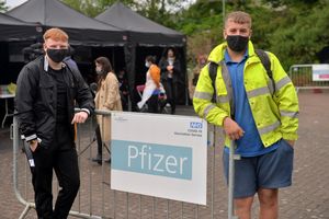 Reece Semper and Thomas Hetherington both got their first jabs and said they were pleased to do so to get back to normal life