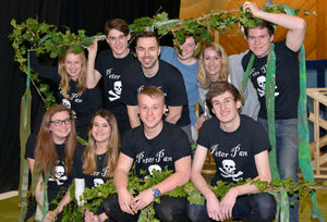 Corrie's new bad boy Harry Lowbridge, back row, second from left, with his Peter Pan cast mates at Bridgnorth Endowed School back in 2014. Back from left are Anna Atkin-Willoughby, Harry, David Lewis, Joseph Dodd, Josie Bradford and Callum Haden. ront from left: Amy Phipps, Lydia Jackson, Dean Burke and Owen Wilson-Brown