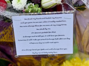 Fresh images of tributes at the scene of murder victim Jermaine Smith, at Lilleshall Crescent, Wolverhampton.