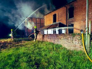 Firefighters battled the blaze on Clock Lane in Solihull. Photo: West Midlands Fire Service
