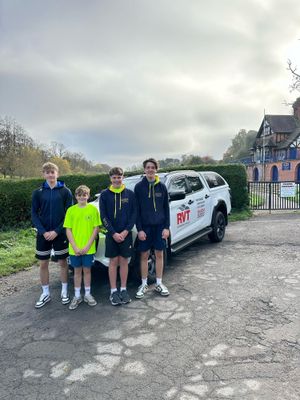 Some of the Pengwern Junior squad head out with their pick up from RVT Commercial Vehicles