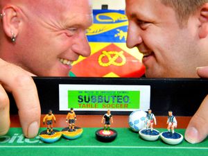 Supporting image for story: Players battle it out for Subbuteo crown in Wolverhampton - in pictures
