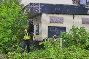 A police officer at the scene