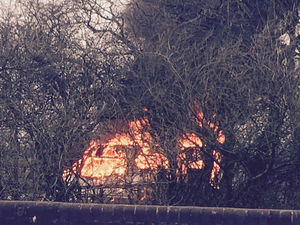 Supporting image for story: Firefighters tackle Penkridge caravan blaze