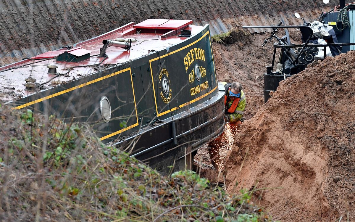 Canal boat written off after shocking Whitchurch collapse after being pulled from the breach - but other two boats are back on the water