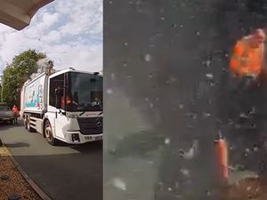 Supporting image for story: Watch: Fire extinguisher explodes in back of bin lorry in Shifnal as council issues warning to residents