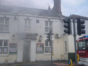 Supporting image for story: PICTURES AND VIDEO: Five fire crews tackle blaze at empty Telford pub