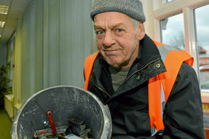 Bob Evans with some of the needles