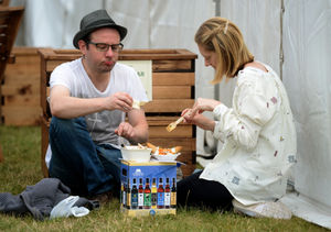 Taking a rest and a snack