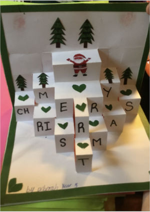 Deborah Chibueze's unique card earned second place