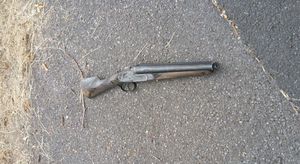 Sawn-off shotgun which was recovered in Chelmsley Wood