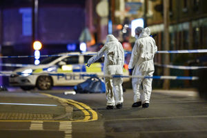 Police at the murder scene in Coventry. Photo: SnapperSK