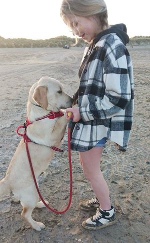 Elsa and her dog Jago. Family supplied image
