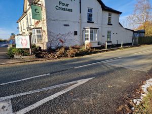 Supporting image for story: Casualties taken to hospital after two vehicles crash and one hits building in Shrewsbury