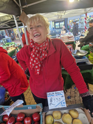 Julie from JD Produce on Bilston market
