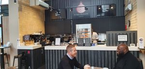 The counter is not hard to find and the cafe is warm and welcoming