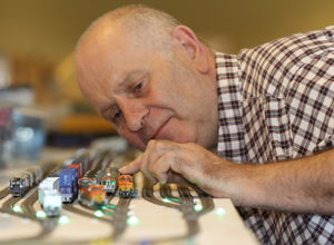 Nigel Harrold with his Sugar Creek Exhibition. Photo: Phil Blagg Photography