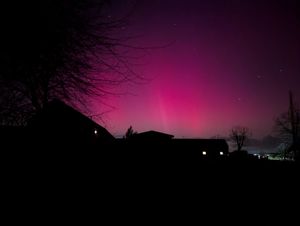 The Northern Lights in Telford. Picture: Megan Jones