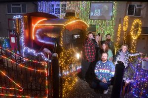 The Pickering family from Dawley have gone all out this year with their Christmas lights, which raises money for charity each year