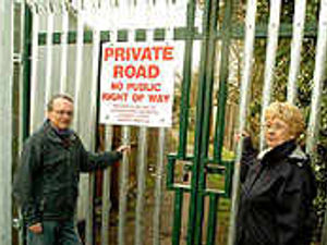 Supporting image for story: Anger at gates blocking short cut