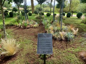 placards have been put into place to remember specific people and events during the war 