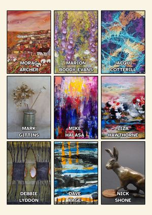 Selected works from exhibiting artists.