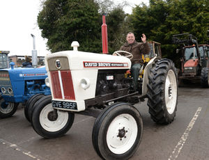 Fred Jones pictured at the end Shropshire tractor run from Bridgnorth to Pattingham