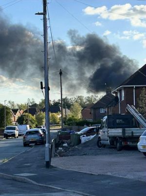 Smoke from the Norton Canes industrial estate travelled near to nearby houses. Credit: Scott Simms