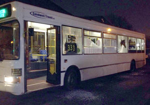 Vandals targeted buses at Sandwell Travel, Tinsley Street, Great Bridge