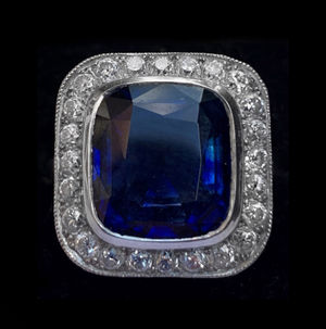 A sapphire and diamond ring which sold for more than £8,000