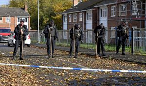 Police and scene of crime officers at Lilleshall Crescent, Wolverhampton, after a murder inquiry is launched after man is shot dead.