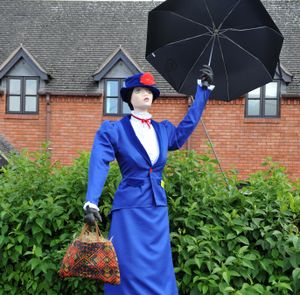This scarecrow looked like Mary Poppins