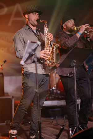 Live music rocked the marquee throughout the festival. Picture: Bright G