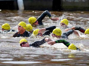 Supporting image for story: Swimmers plunge in for Shrewsbury's Severn Mile river challenge - with pictures