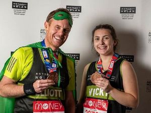 Supporting image for story: Student completes London Marathon with the man who saved her life