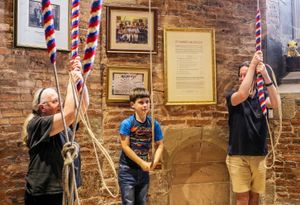 George Bull, nine, is a bell ringer at St Mary's Church in Moseley, Birmingham.