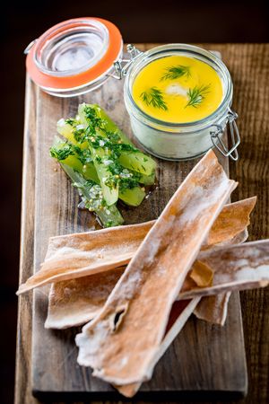 Potted mackerel starter with sourdough crisps