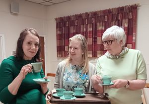 Jean (Anna Lingard), Sian (Emma Hutchinson) and Rona (Alison Utting) find companionship in loss. 