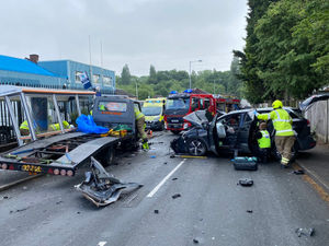 Supporting image for story: Truck driver and two girls taken to hospital after head-on crash in Walsall