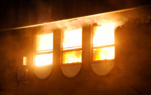 Scene of the huge fire at the former Strykers building, Shaw Road, Bushbury, Wolverhampton