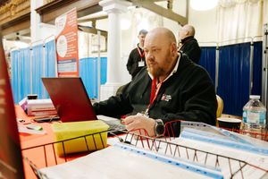 A CRY volunteer helping out on the screening day. 