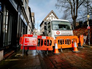 Supporting image for story: Please Bear right - No way through as repairs begin on historic building