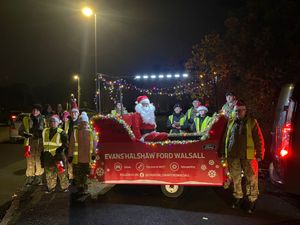 Supporting image for story: Santa begins his festive foray around the streets of Walsall in his new sleigh 
