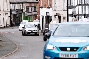 The convoy drives through Watergate