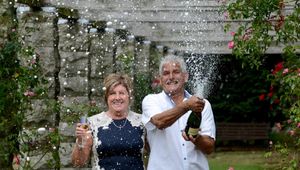 Dawn and Malcolm Bosworth from Tamworth, Staffs, who returned from holiday in Egypt to find they had won £5,872,705