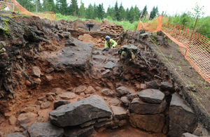 The dig at Nesscliffe Hill