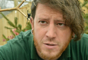 Scott Adams with the black widow spiders