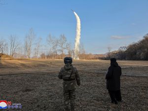 Supporting image for story: North Korea vows ‘toughest’ response to US after testing missile system