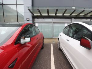 Tesla dealership damage