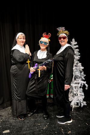  The nuns including Julie Carrod, Jane Rowe and Jacqui Pamment 